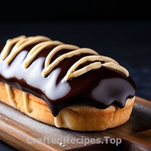 Authentic Danish Pastry with Chocolate Glaze and Vanilla Cream
