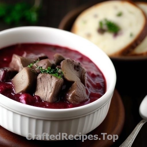 Autumn Game Stew with Mushrooms and Cranberries