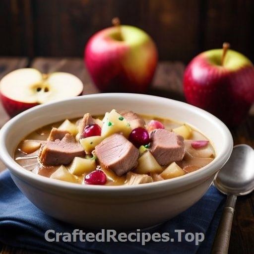 Autumn Pork Tenderloin Stew with Apples and Lingonberries