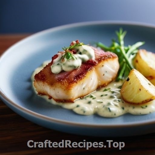 Bacon Crusted Cod with Dill Cream Sauce