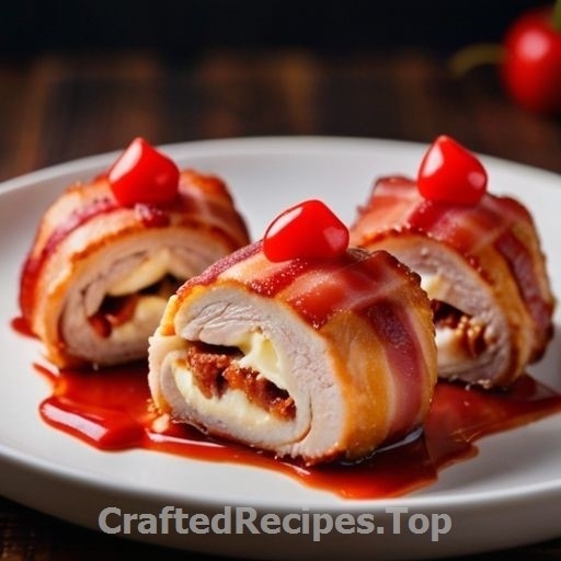 Bacon Wrapped Chicken Breast with Fresh Cheese Filling