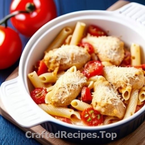 Baked Chicken Pasta with Tomatoes