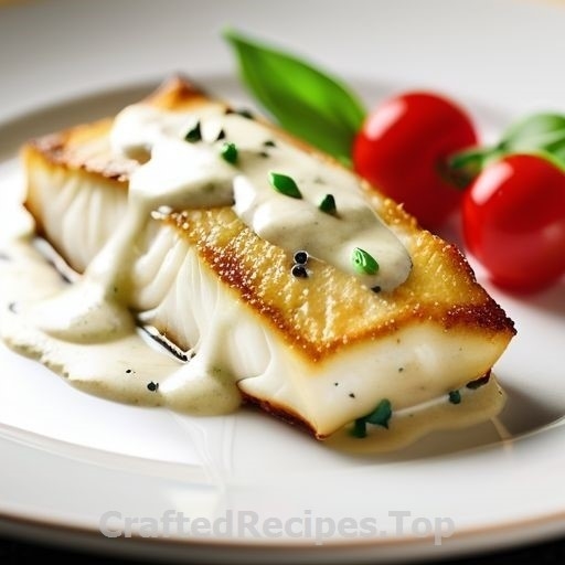 Baked Cod with Creamy Basil Sauce