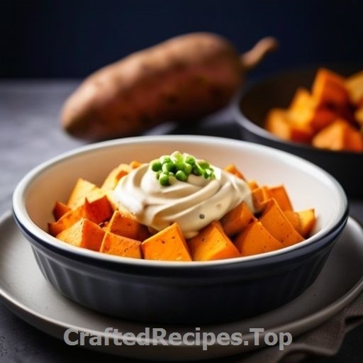 Baked Falu Sausage with Sweet Potatoes and Mustard Cream
