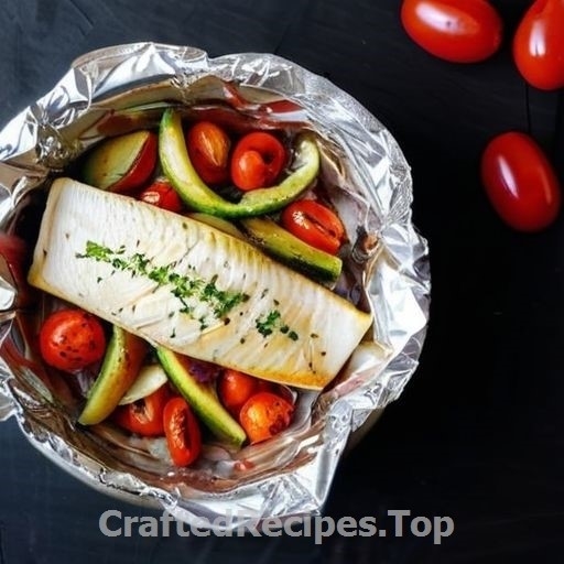 Baked Fish in Foil with Herbs and Vegetables