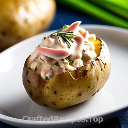 Baked Potatoes with Crab Sauce