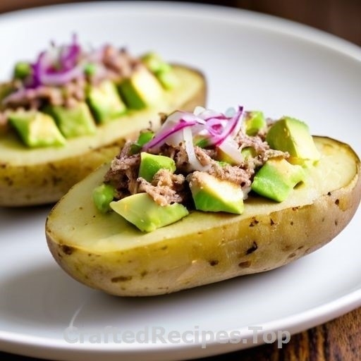 Baked Potatoes with Tuna and Avocado