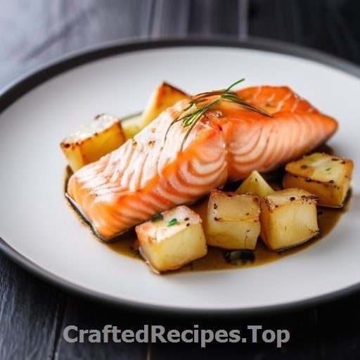 Baked Salmon and Cod with Pan-Seared Shrimp in Herb Butter