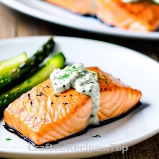 Baked Salmon with Dill Sauce