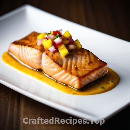 Baked Salmon with Mango Salsa and Tangy Lime Sauce