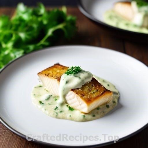 Baked Salmon with Parsley Cream Sauce