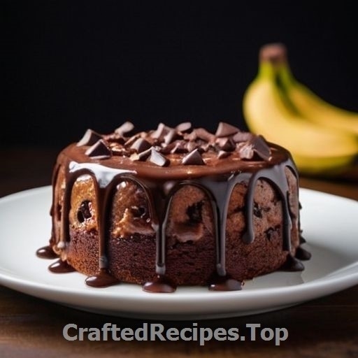 Banana Cake with Chocolate Glaze