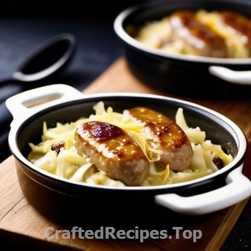 Braised Cabbage and Chicken Sausage Gratin