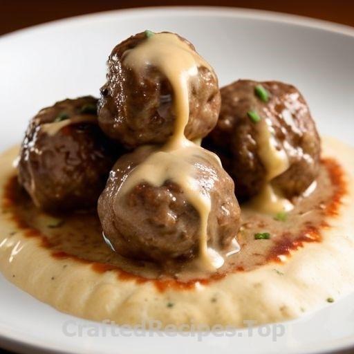 Cheesy Swedish Meatballs on a Bed of Sautéed Vegetables