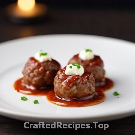 Chevre Filled Meatballs with French Sauce