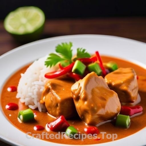 Chicken Breast Fillets in Red Curry Sauce with Lime