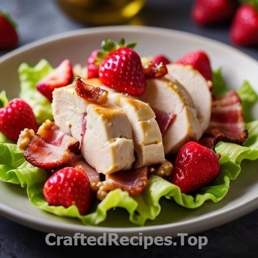Chicken Salad with Strawberries, Aged Cheddar, and Bacon