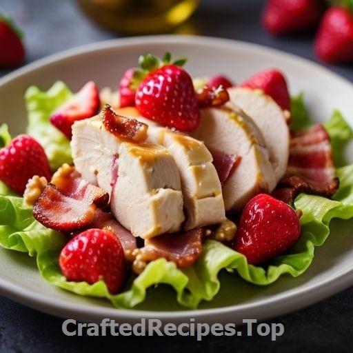 Chicken Salad with Strawberries, Aged Cheddar, and Bacon