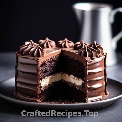 Chocolate Cake with Crunchy Biscuit Topping