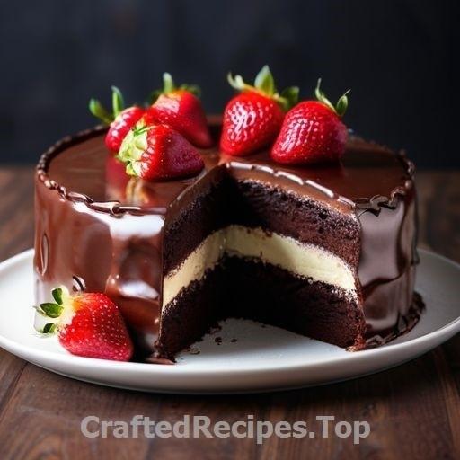 Chocolate Cola Cake with Fresh Strawberries