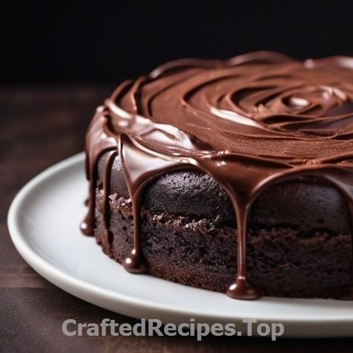 Chocolate Fudge Cake in a Long Pan