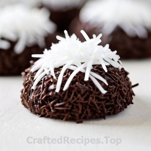 Coconut Haystacks with Chocolate Gems