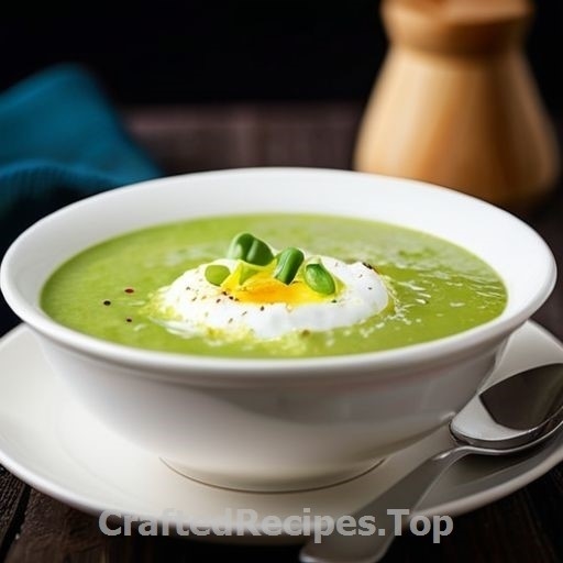 Creamy Broccoli Soup with Poached Eggs