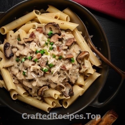 Creamy Chicken, Bacon, and Mushroom Pasta Gratin