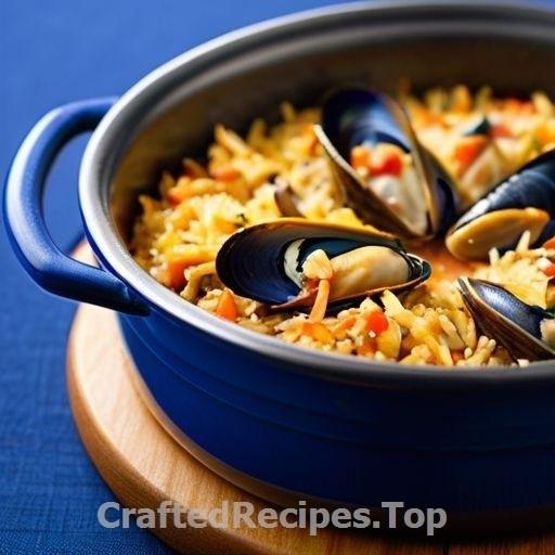Creamy Crab and Mussel Rice Bake