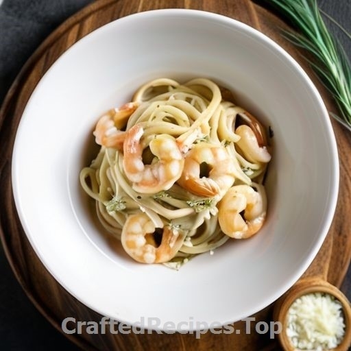 Creamy Garlic Shrimp Linguine with Fresh Dill