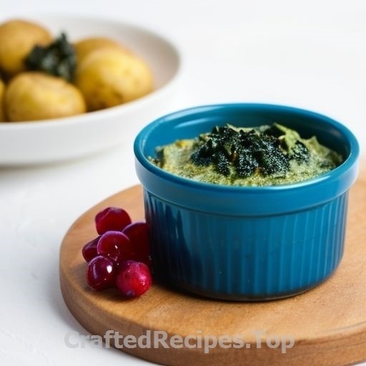 Creamy Kale Pudding with Cream and Calf Fond