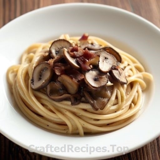 Creamy Mushroom and Bacon Pasta