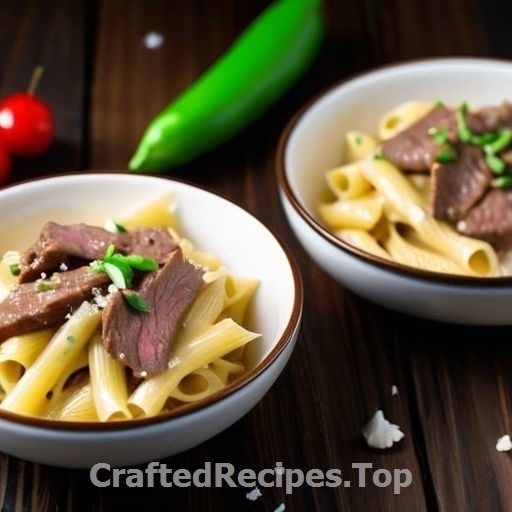 Creamy Pasta with Beef Mustard and Garlic