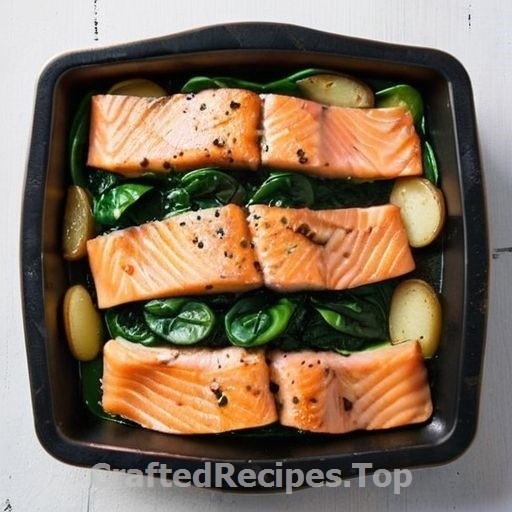 Creamy Salmon and Shrimp Gratin with Spinach and Potatoes