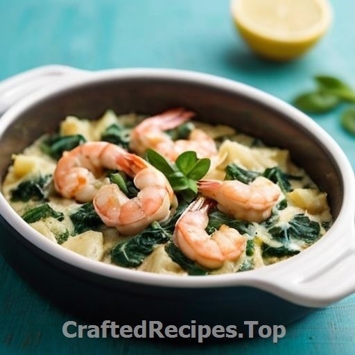 Creamy Seafood Gratin with Shrimp and Spinach