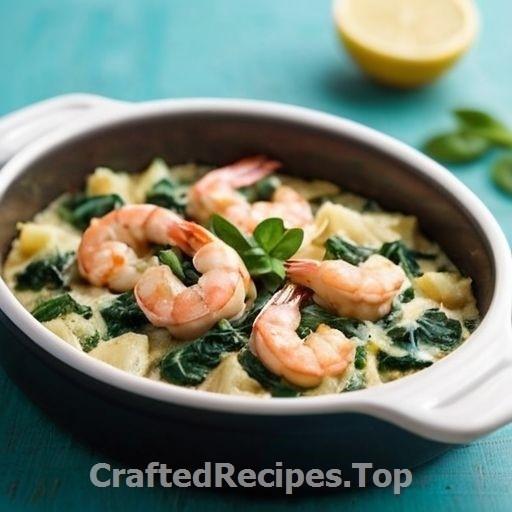 Creamy Seafood Gratin with Shrimp and Spinach