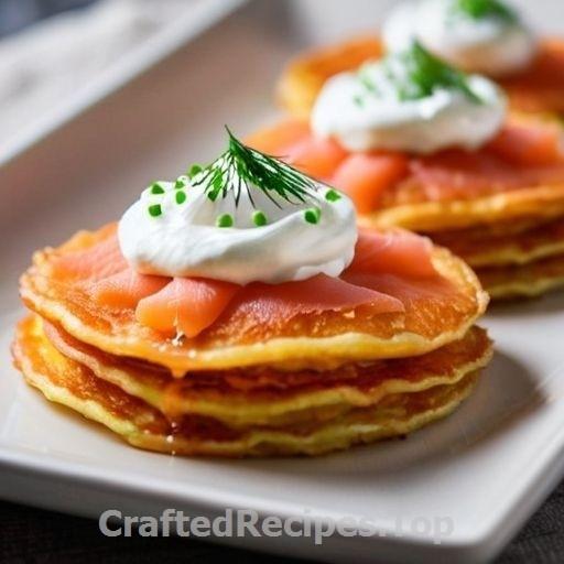 Crispy Potato Pancakes with Smoked Salmon and Sour Cream
