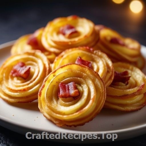 Crispy Potato Rosettes with Parmesan and Bacon