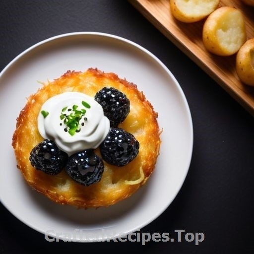 Crispy Potato Rosti with Caviar and Sour Cream