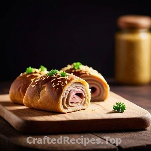 Crispy Rolls with Smoked Turkey and Mustard