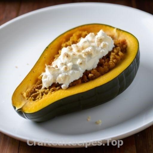 Feta-Stuffed Squash with Crème Fraîche