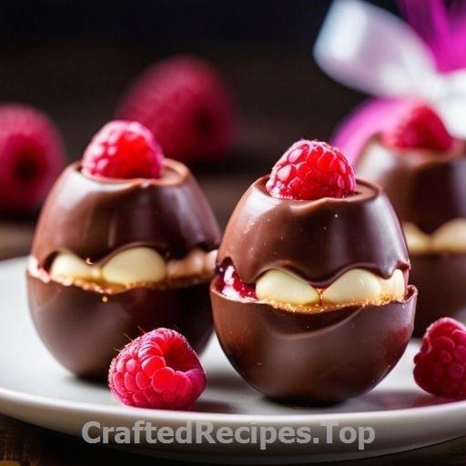 Hazelnut and Raspberry Filled Chocolate Eggs