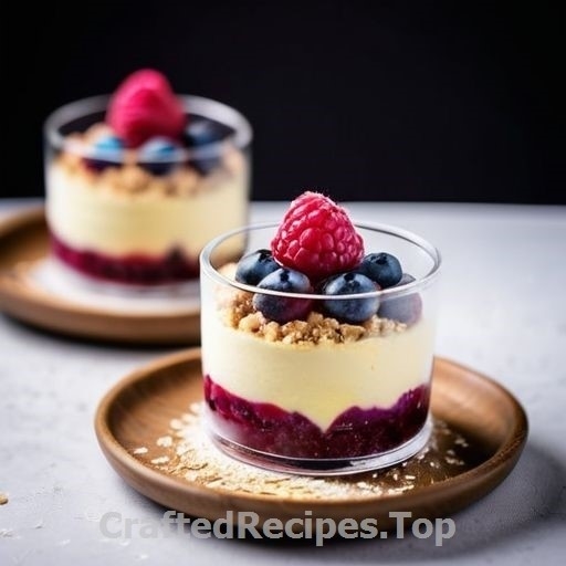 Lemon Mousse with Oatmeal Crumble and Fresh Berries