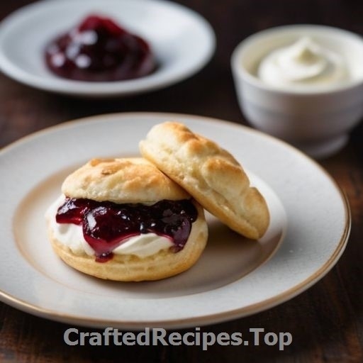 Luxurious Scones with Whipped Cream and Jam