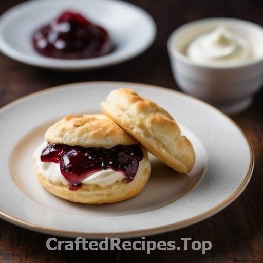 Luxurious Scones with Whipped Cream and Jam