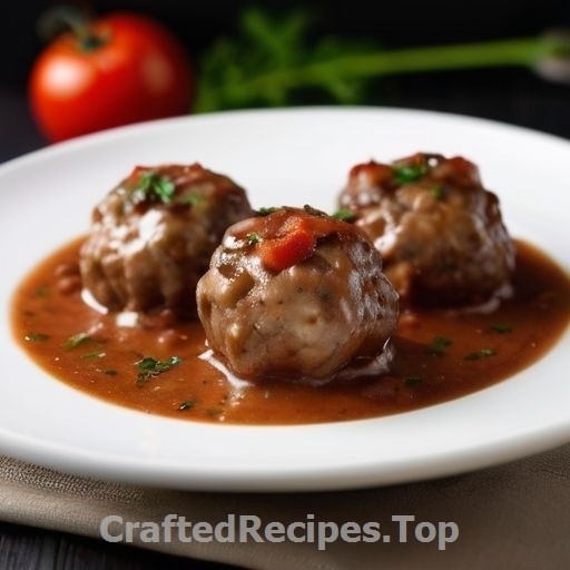 Meatballs with Mushroom and Tomato Gravy