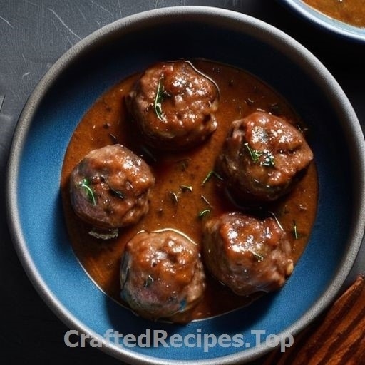 Meatballs with Roasted Onions and Pan Sauce