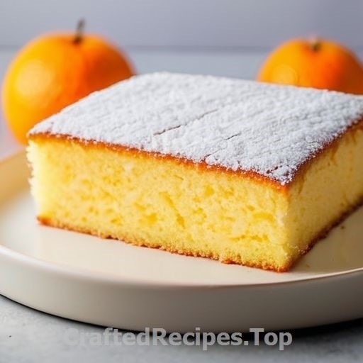 Moist Orange Cake in a Long Pan