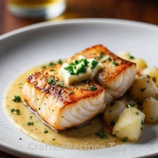 Pan-Seared Cod with Garlic Butter and White Wine Sauce