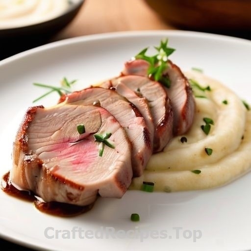 Pan Seared Pork Tenderloin with Potato Gratin and Creamy Sauce